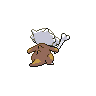 Cubone, Back, in Black & White