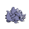 Rhyhorn, Back, in Black & White