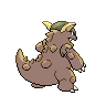 Kangaskhan, Back, in Black & White