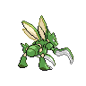 Scyther, Back, in Black & White