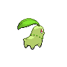 Chikorita, Back, in Black & White