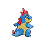 Croconaw, Back, in Black & White