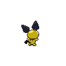 Pichu, Back, in Black & White