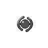 Unown H, Back, in Black 2 & White 2