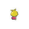 Smoochum, Back, in Black & White