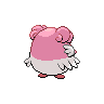 Blissey, Back, in Black & White