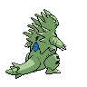 Tyranitar, Back, in Black & White