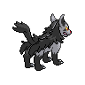 Mightyena, Back, in Black & White