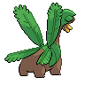 Tropius, Back, in Black & White