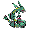 Rayquaza, Back, in Black & White