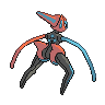 Deoxys Speed Forme, Back, in Black & White