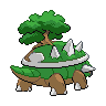 Torterra, Back, in Black & White