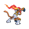 Infernape, Back, in Black & White