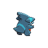 Gible, Back, in Black & White
