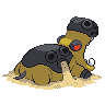 Hippowdon, Back, in Black & White