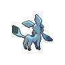 Glaceon, Back, in Black & White