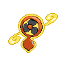 Rotom Fan, Back, in Black & White