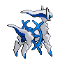 Arceus Water, Back, in Black & White