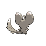 Minccino, Back, in Black & White