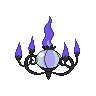 Chandelure, Back, in Black & White