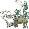 Kyurem White, Back, in Black & White