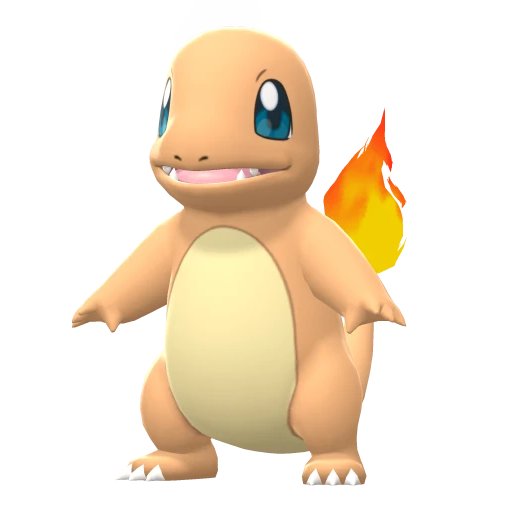 Charmander, Front, in Brilliant Diamond & Shining Pearl
