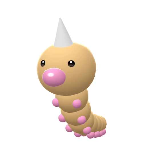 Weedle, Front, in Brilliant Diamond & Shining Pearl
