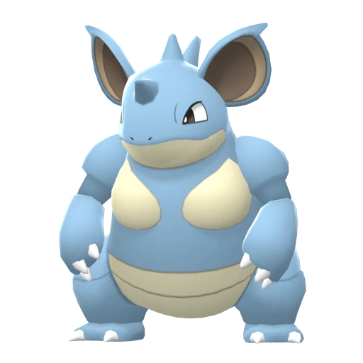 Nidoqueen, Front, in Brilliant Diamond & Shining Pearl