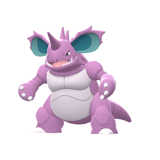 Nidoking, Front, in Brilliant Diamond & Shining Pearl