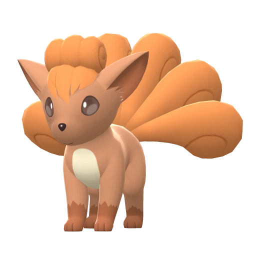 Vulpix, Front, in Brilliant Diamond & Shining Pearl