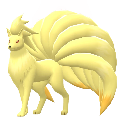 Ninetales, Front, in Brilliant Diamond & Shining Pearl