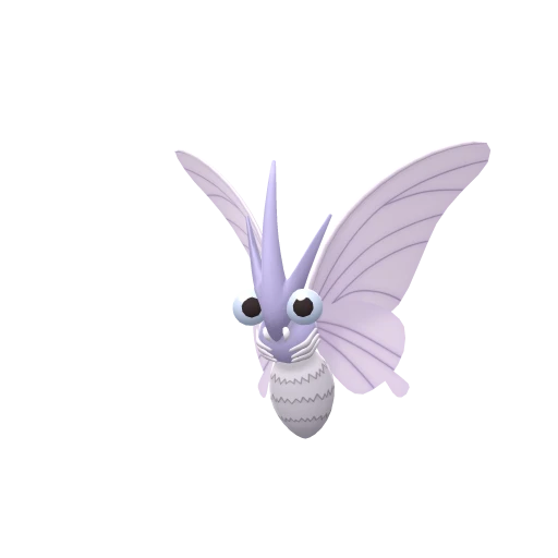 Venomoth, Front, in Brilliant Diamond & Shining Pearl