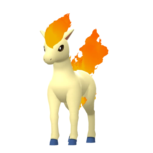 Ponyta, Front, in Brilliant Diamond & Shining Pearl