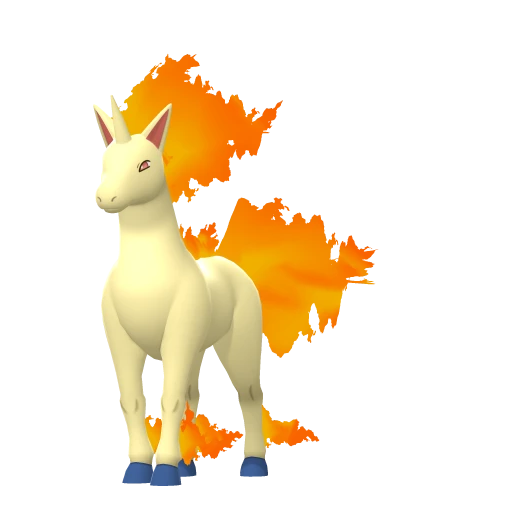 Rapidash, Front, in Brilliant Diamond & Shining Pearl