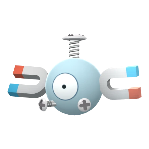 Magnemite, Front, in Brilliant Diamond & Shining Pearl