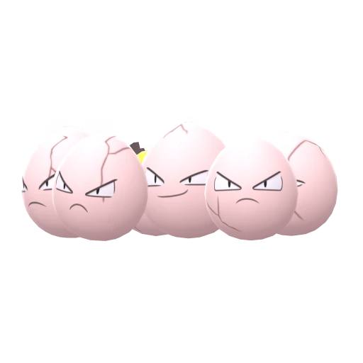 Exeggcute, Front, in Brilliant Diamond & Shining Pearl