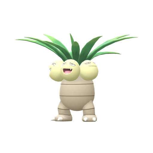 Exeggutor, Front, in Brilliant Diamond & Shining Pearl
