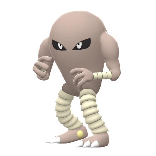 Hitmonlee, Front, in Brilliant Diamond & Shining Pearl