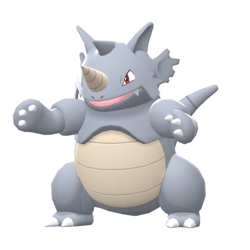 Rhydon, Front, in Brilliant Diamond & Shining Pearl
