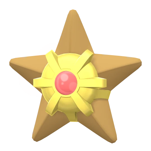 Staryu, Front, in Brilliant Diamond & Shining Pearl