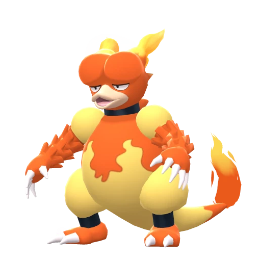 Magmar, Front, in Brilliant Diamond & Shining Pearl