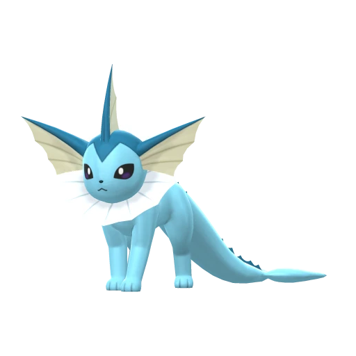 Vaporeon, Front, in Brilliant Diamond & Shining Pearl