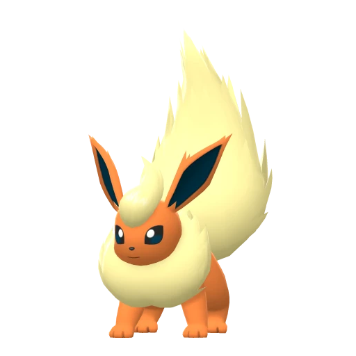 Flareon, Front, in Brilliant Diamond & Shining Pearl