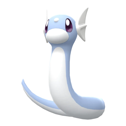 Dratini, Front, in Brilliant Diamond & Shining Pearl