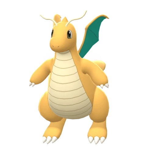 Dragonite, Front, in Brilliant Diamond & Shining Pearl