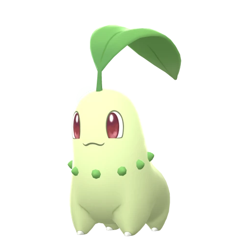 Chikorita, Front, in Brilliant Diamond & Shining Pearl