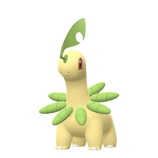 Bayleef, Front, in Brilliant Diamond & Shining Pearl
