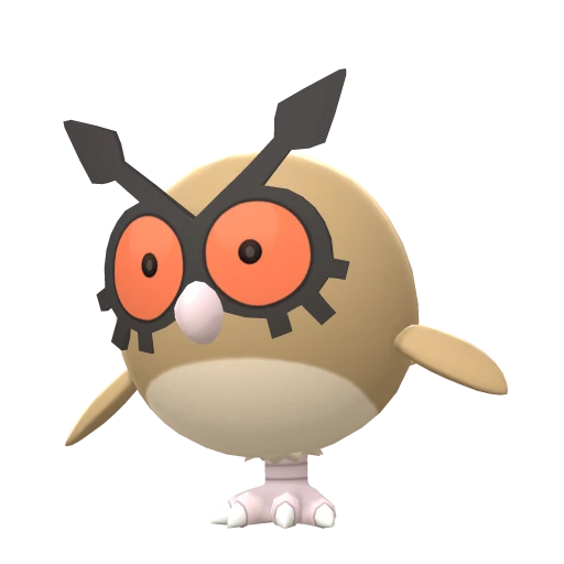 Hoothoot in Brilliant Diamond & Shining Pearl