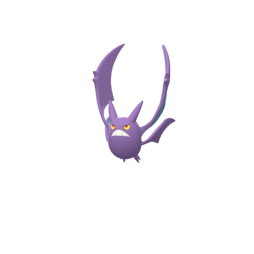 Crobat, Front, in Brilliant Diamond & Shining Pearl