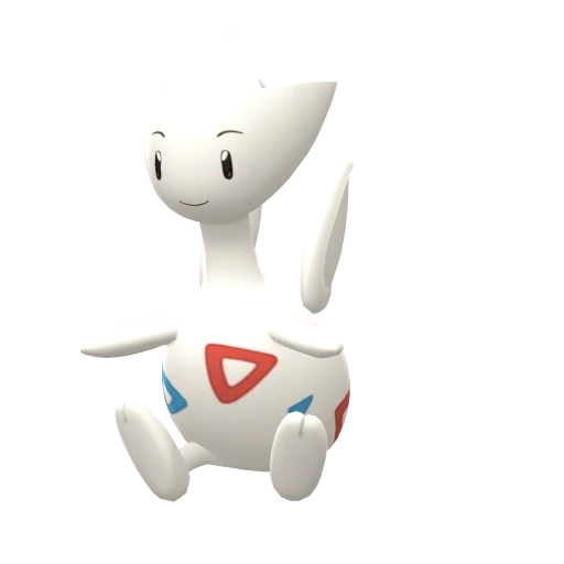 Togetic, Front, in Brilliant Diamond & Shining Pearl